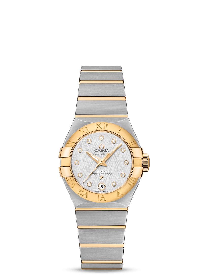Omega 127.20.27.20.52.002 : Constellation Co-Axial Master Chronometer 27 Stainless Steel / Yellow Gold / Silver Silk-Diamond