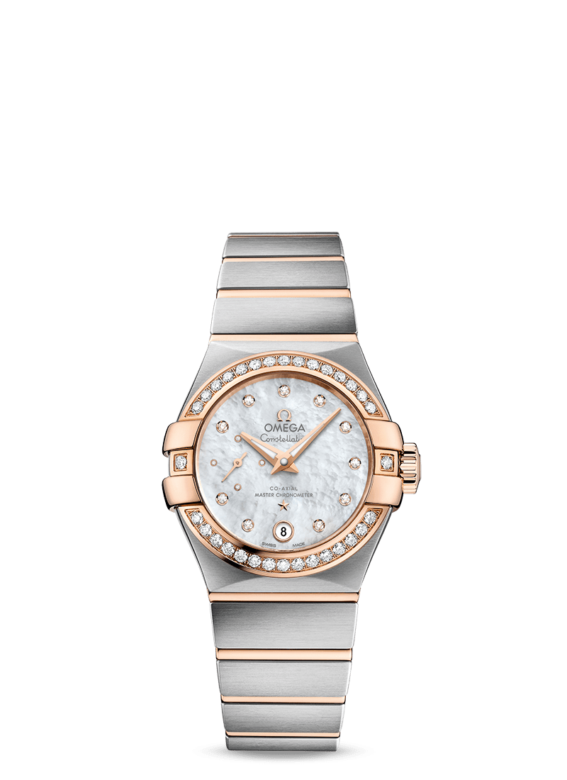 Omega 127.25.27.20.55.001 : Constellation Co‑Axial Master Chronometer 27 Small Seconds Stainless Steel / Red Gold / Diamond / MOP