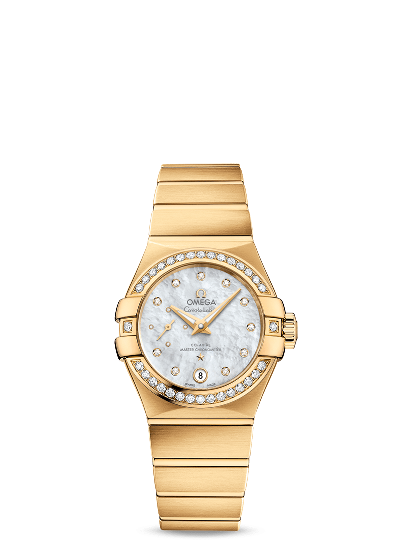 Omega 127.55.27.20.55.002 : Constellation Co‑Axial Master Chronometer 27 Small Seconds Stainless Yellow Gold / Diamond / MOP