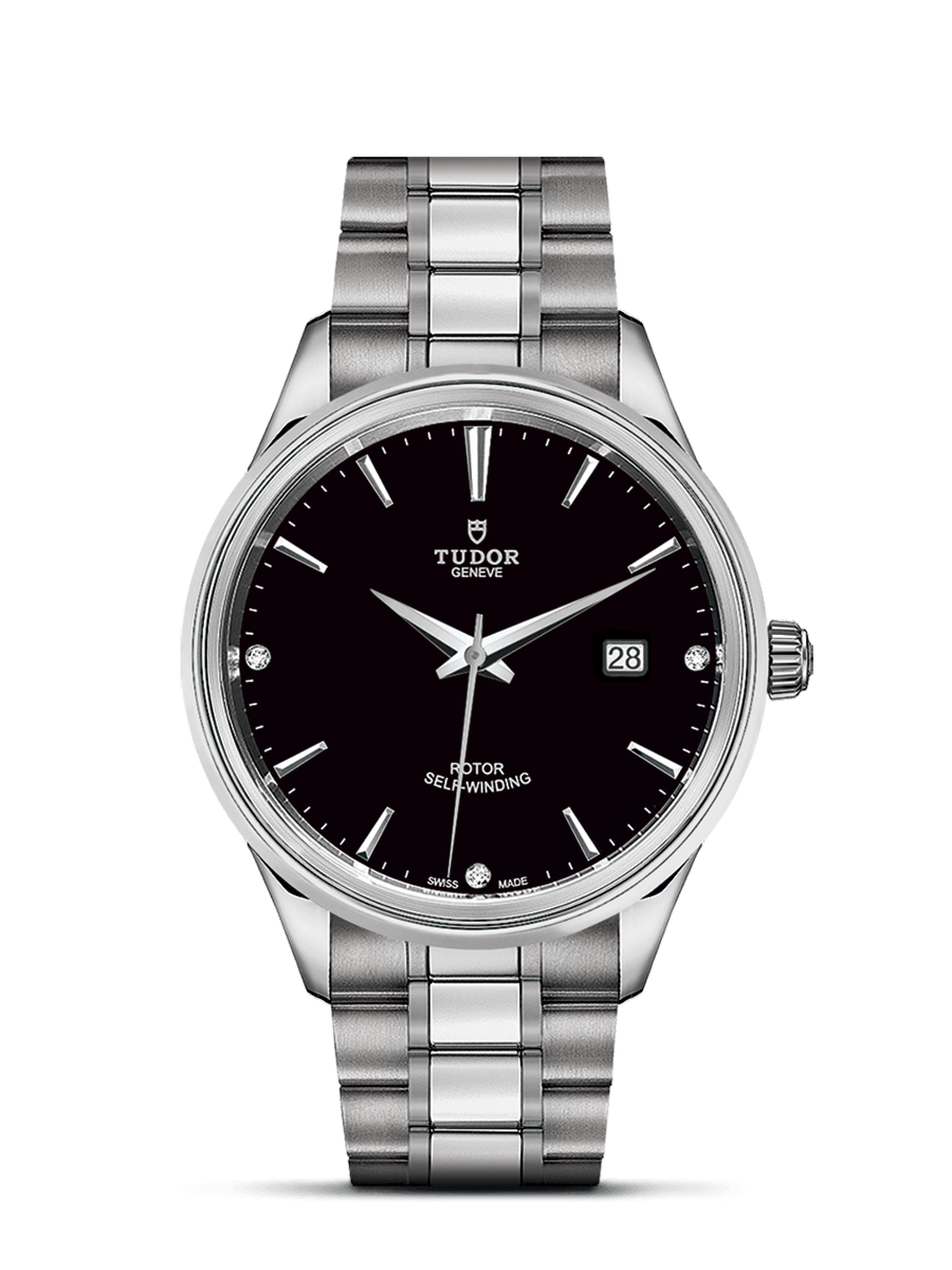 Tudor 12700-0004 : Style 41 Stainless Steel / Black-Diamond / Bracelet