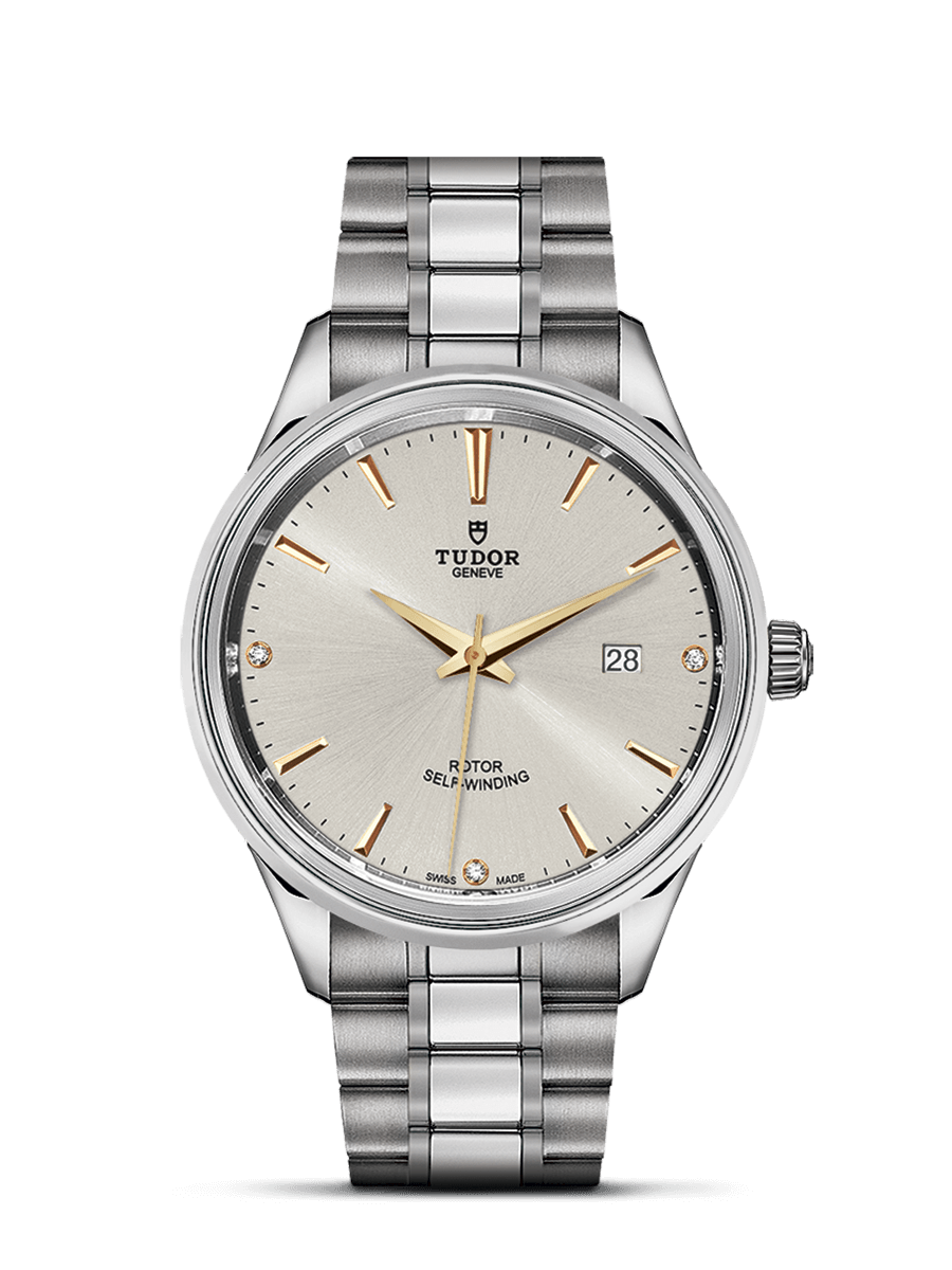 Tudor 12700-0019 : Style 41 Stainless Steel / Silver-Diamond / Bracelet