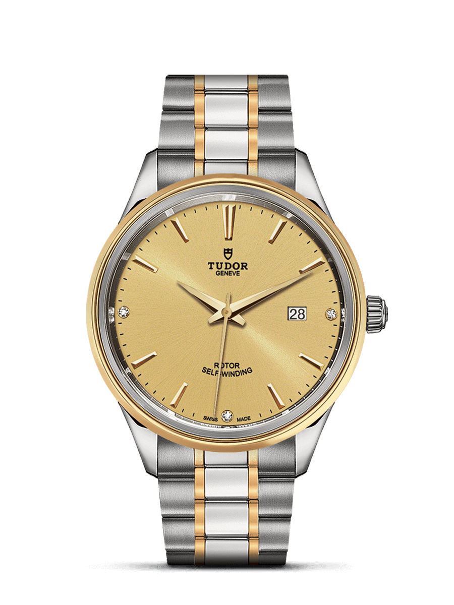 Tudor 12703-0004 : Style 41 Stainless Steel / Yellow Gold / Champagne-Diamond / Bracelet