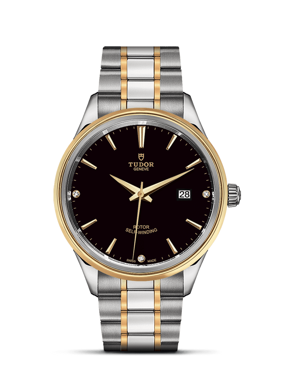Tudor 12703-0006 : Style 41 Stainless Steel / Yellow Gold / Black-Diamond / Bracelet