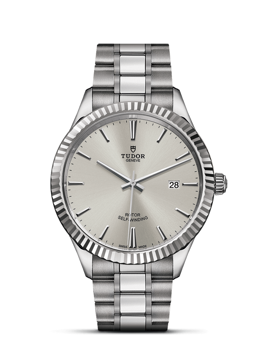 Tudor 12710-0001 : Style 41 Stainless Steel / Fluted / Silver / Bracelet