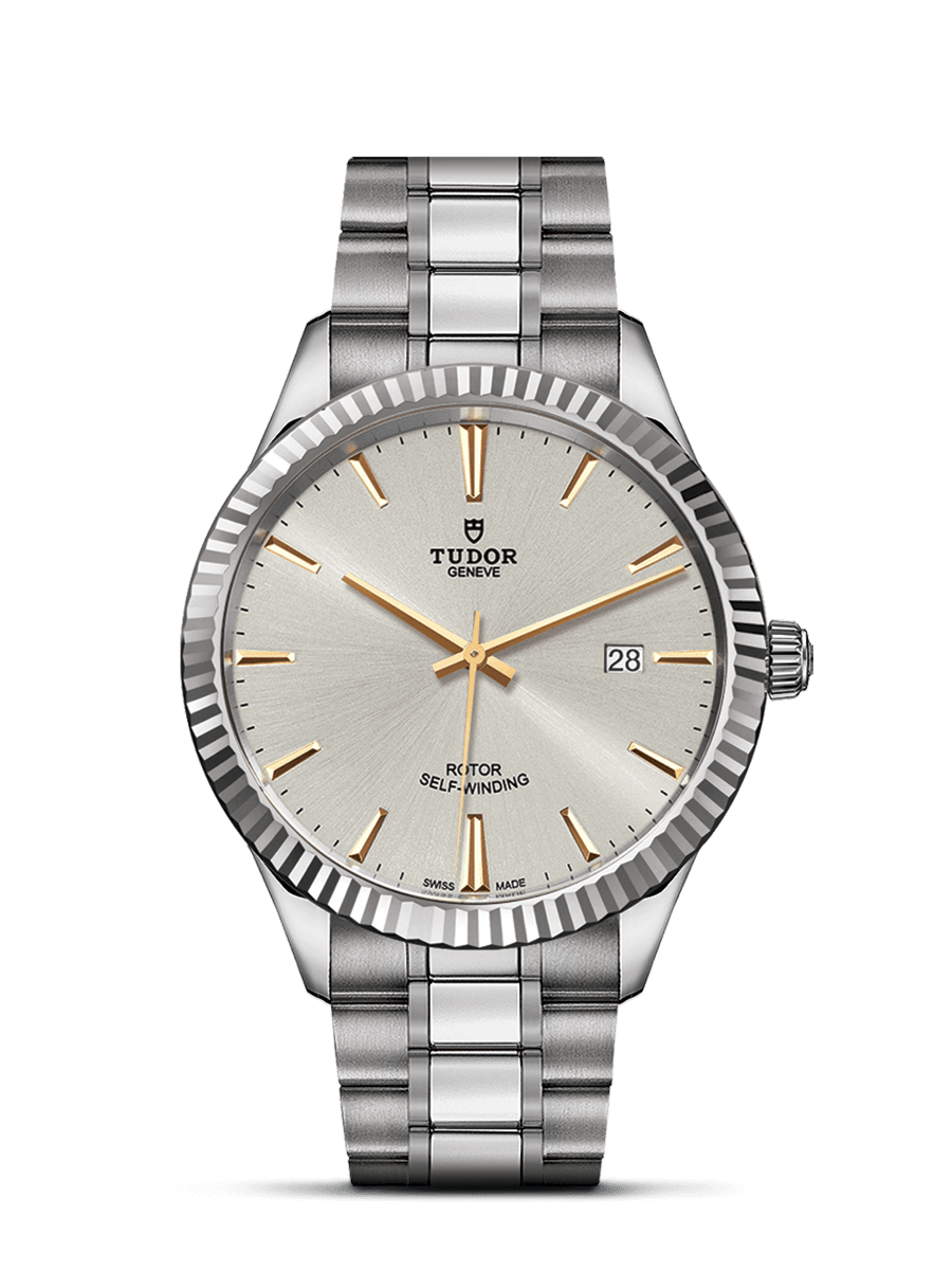 Tudor 12710-0005 : Style 41 Stainless Steel / Fluted / Silver / Bracelet
