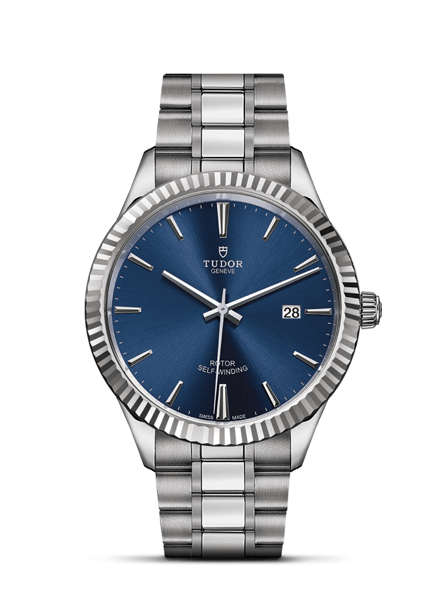 Tudor 12710-0013 : Style 41 Stainless Steel / Fluted / Blue / Bracelet