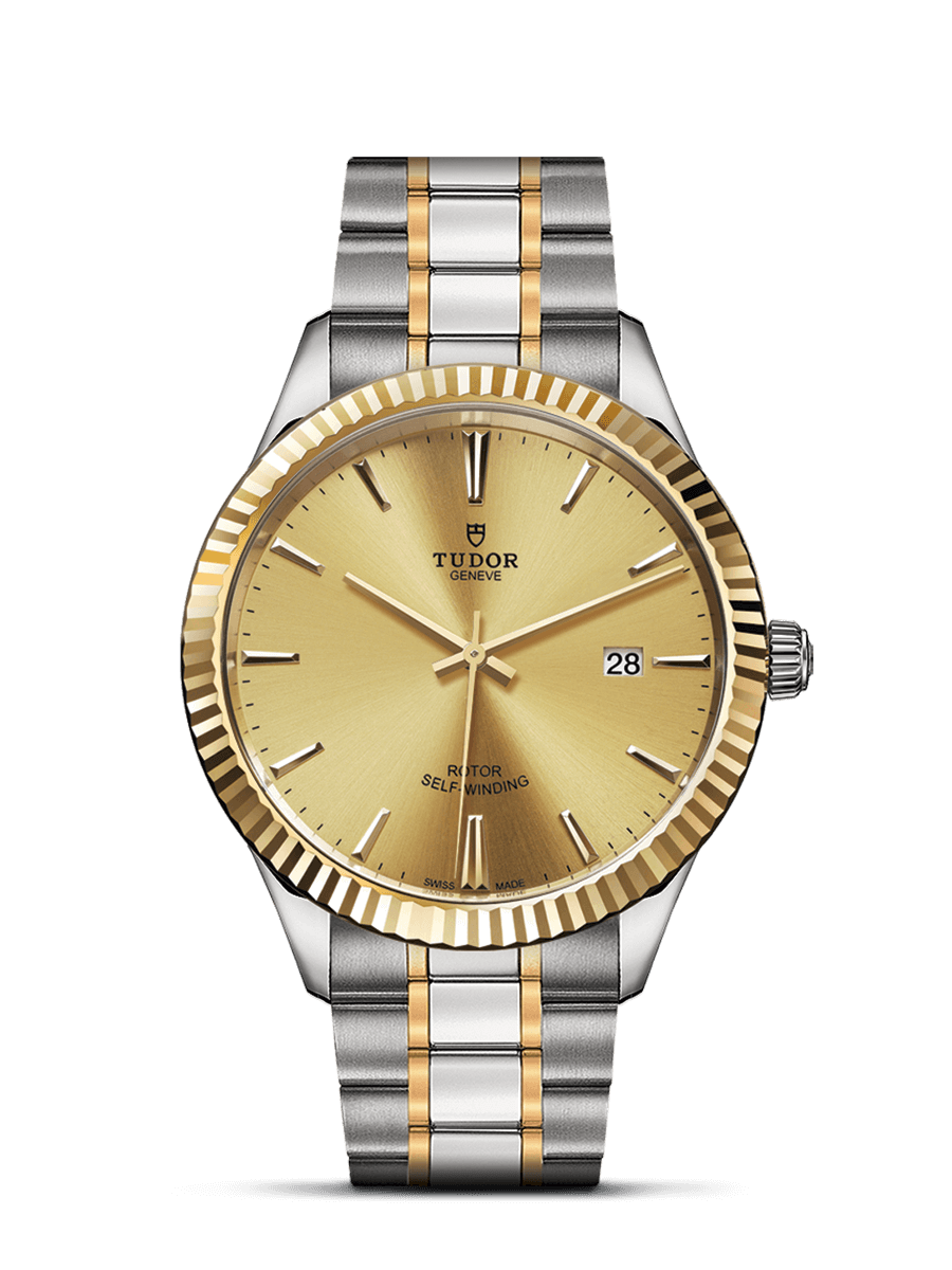 Tudor 12713-0001 : Style 41 Stainless Steel / Yellow Gold / Fluted / Champagne / Bracelet