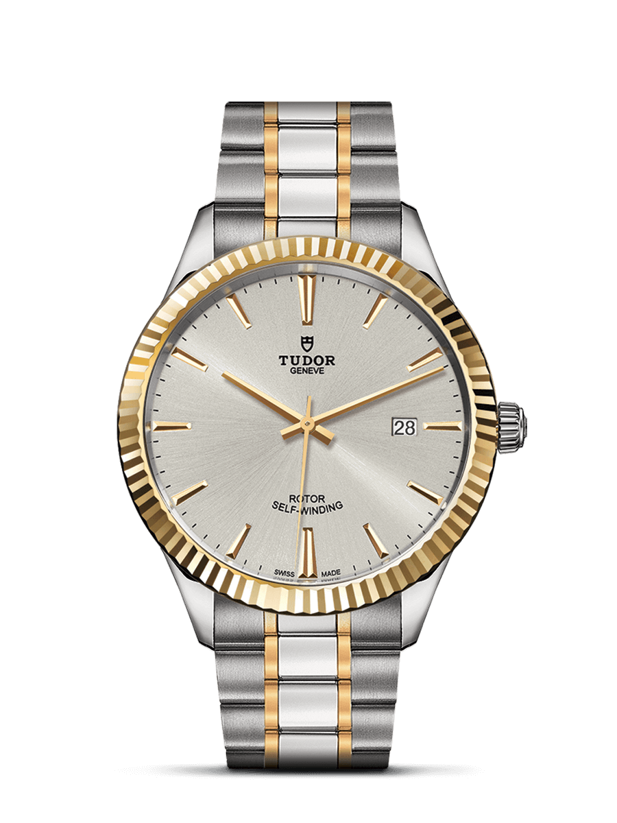 Tudor 12713-0003 : Style 41 Stainless Steel / Yellow Gold / Fluted / Silver / Bracelet
