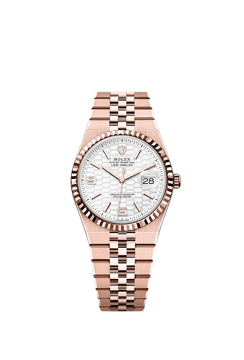 Rolex 127235-0001 : Land-Dweller 36 Everose / White / Flat Jubilee