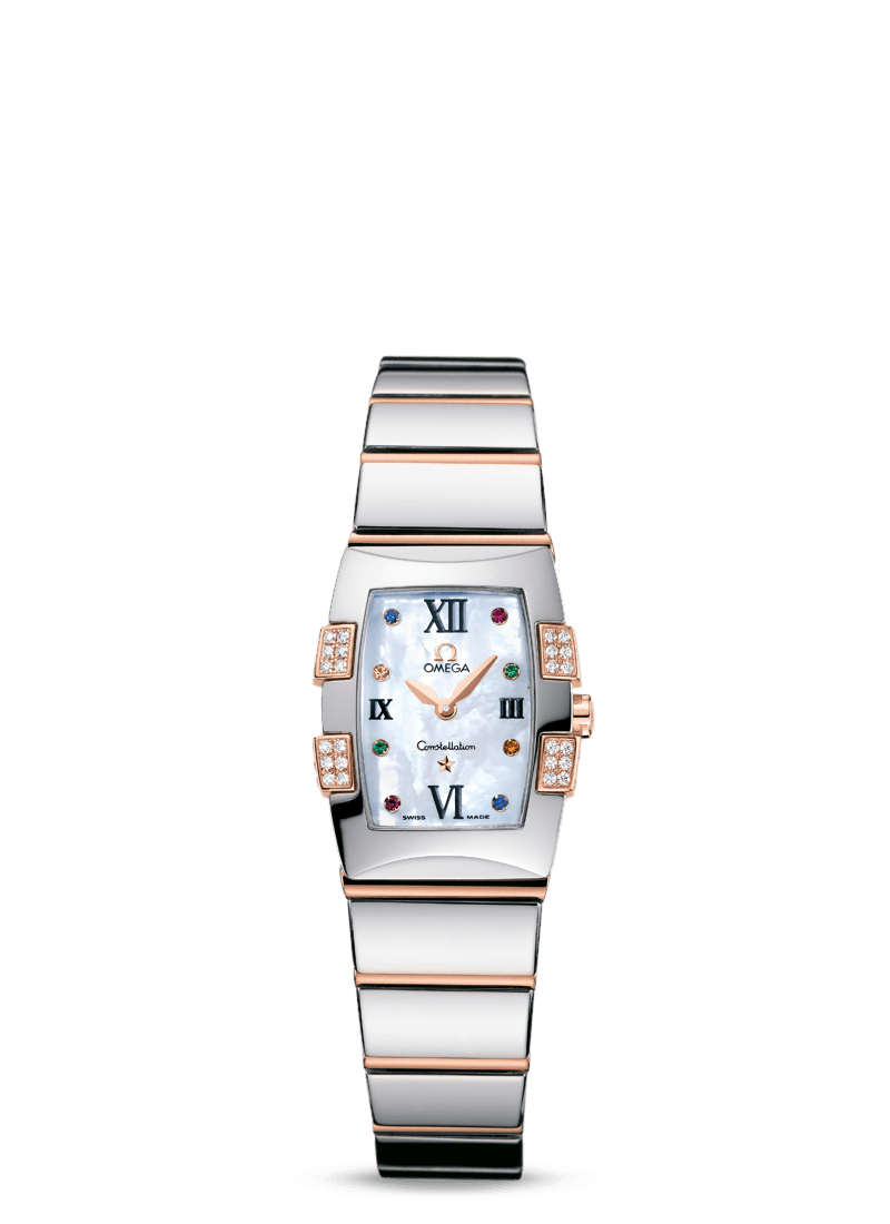 Omega 1283.79.00 : Constellation Quadrella Quartz 19.3 Stainless Steel / Red Gold / MOP