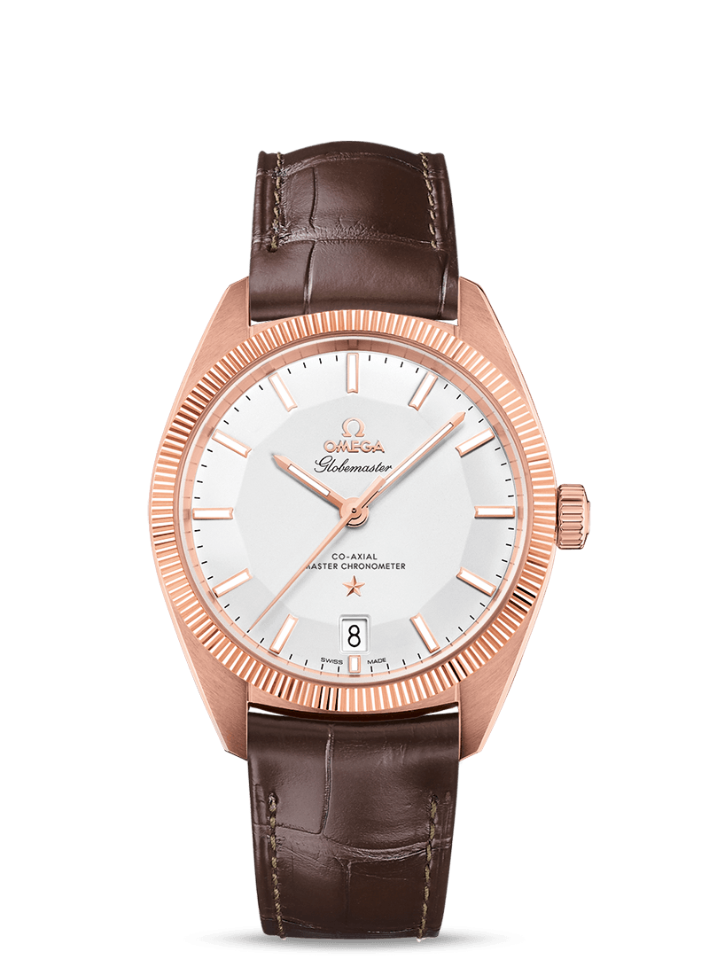 Omega 130.53.39.21.02.001 : Globemaster Sedna Gold / Silver / Leather