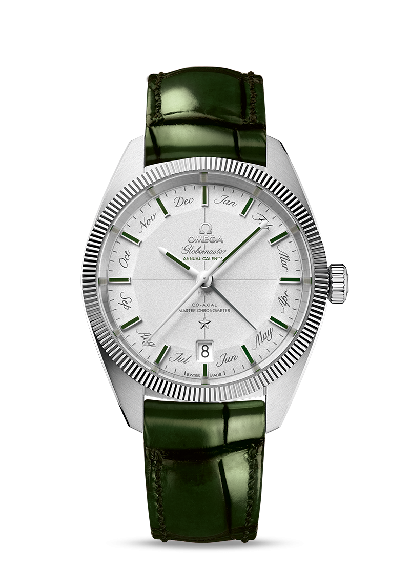 Omega 130.93.41.22.99.002 : Globemaster Annual Calendar Platinum / Silver / Green