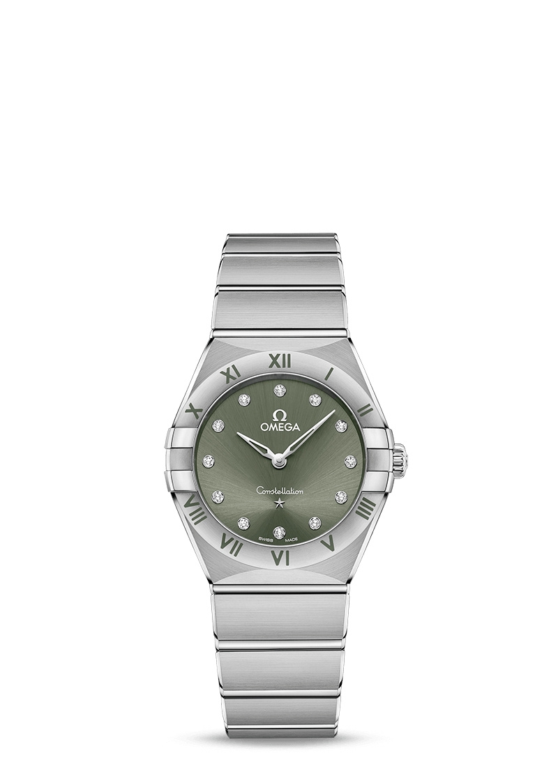 Omega 131.10.28.60.60.001 : Constellation Manhattan 28 Quartz Stainless Steel / Matcha