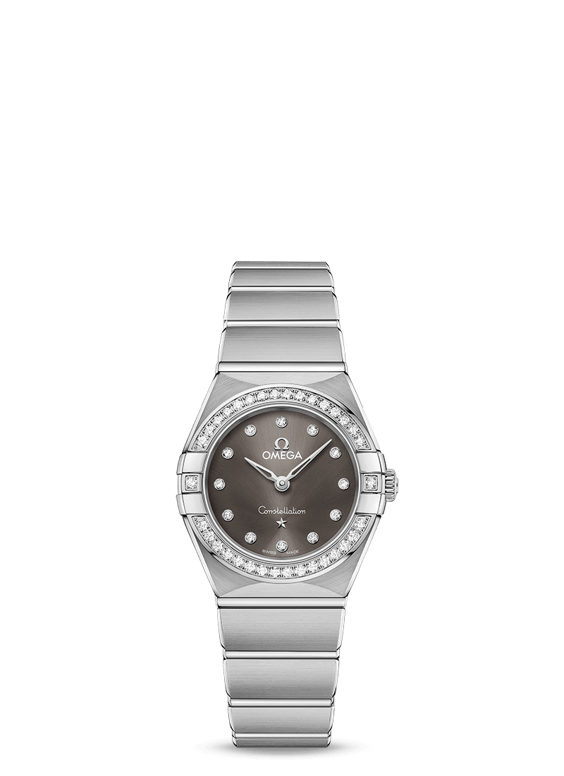 Omega 131.15.25.60.56.001 : Constellation Manhattan 25 Quartz Stainless Steel / Grey - Diamond / Diamond
