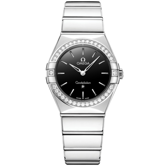 Omega 131.15.28.60.01.001 : Constellation 28 Quartz Stainless Steel -Diamond / Black