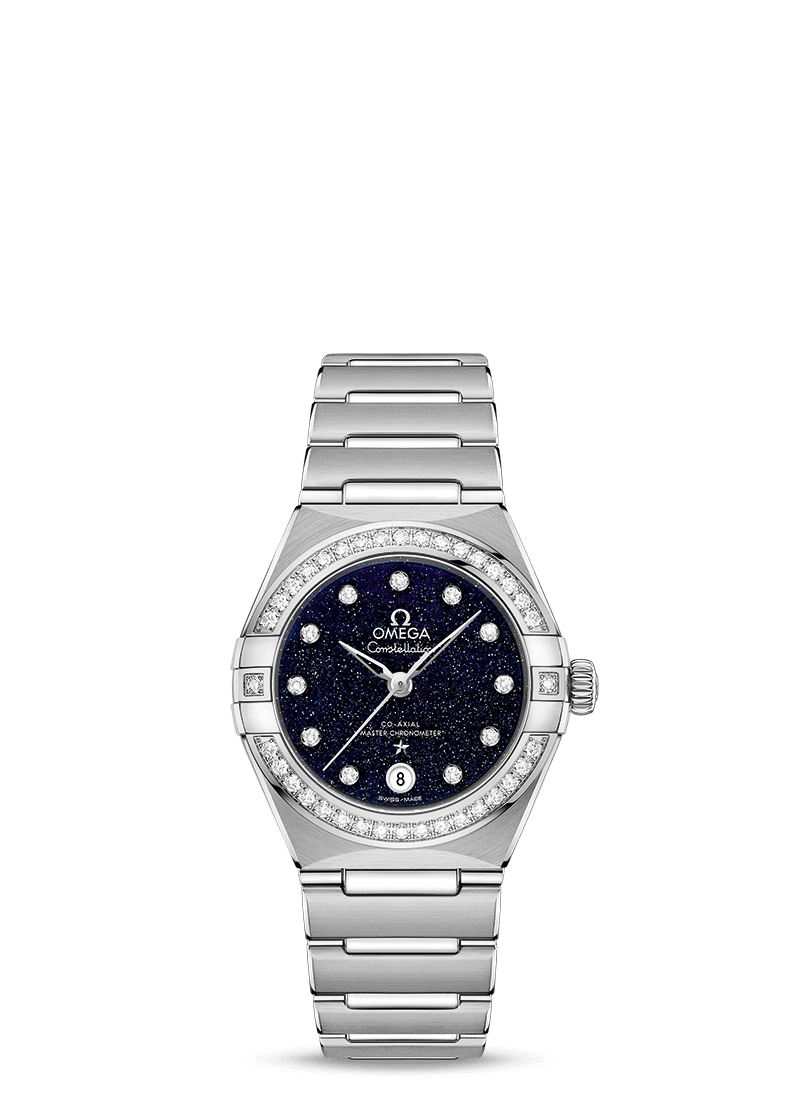 Omega 131.15.29.20.53.001 : Constellation Manhattan 29 Co-Axial Master Chronometer Stainless Steel / Aventurine / Diamond