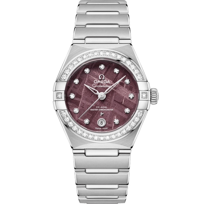 Omega 131.15.29.20.99.001 : Constellation Manhattan 29 Co-Axial Master Chronometer Stainless Steel - Diamond / Purple Meteorite