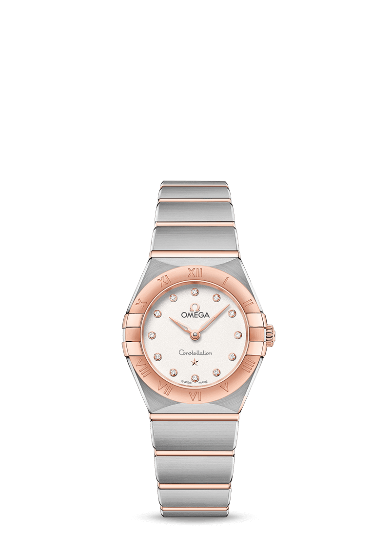 Omega 131.20.25.60.52.001 : Constellation Manhattan 25 Quartz Stainless Steel / Sedna Gold / Silver - Diamond