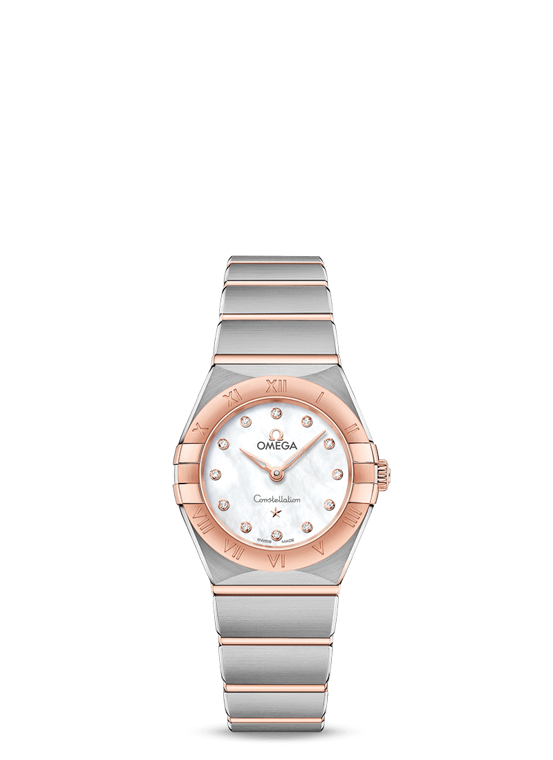 Omega 131.20.25.60.55.001 : Constellation Manhattan 25 Quartz Stainless Steel / Sedna Gold / MOP