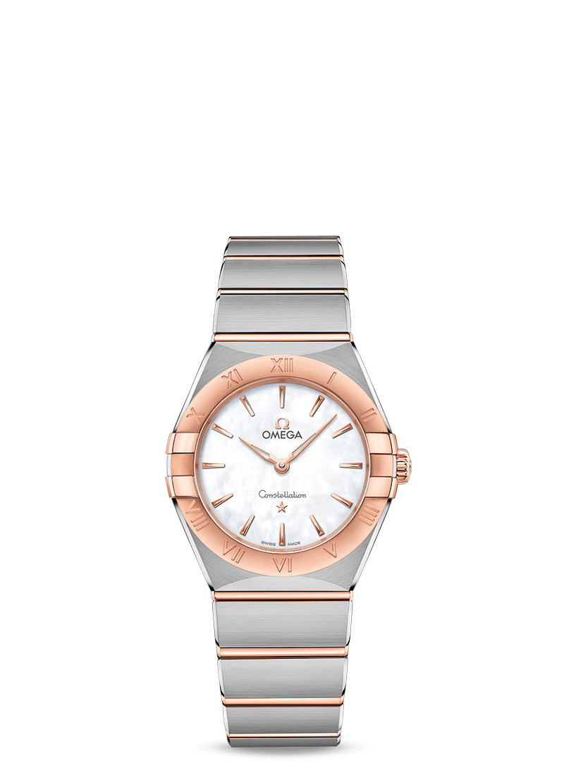 Omega 131.20.28.60.05.001 : Constellation Manhattan 28 Quartz Stainless Steel / Sedna Gold / MOP
