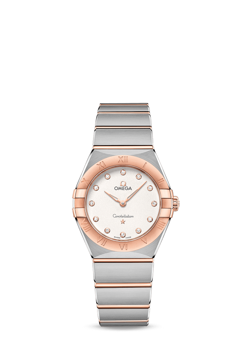 Omega 131.20.28.60.52.001 : Constellation Manhattan 28 Quartz Stainless Steel / Sedna Gold / Silver Diamond