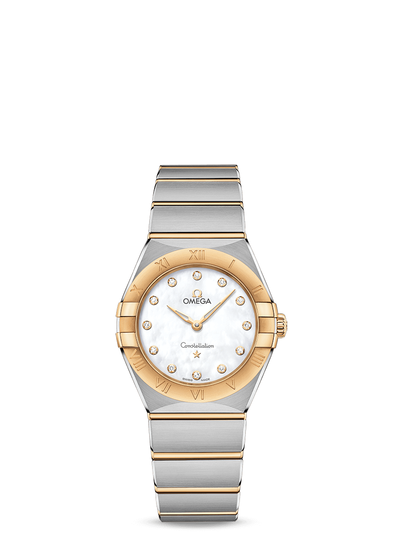Omega 131.20.28.60.55.002 : Constellation Manhattan 28 Quartz Stainless Steel / Yellow Gold / MOP