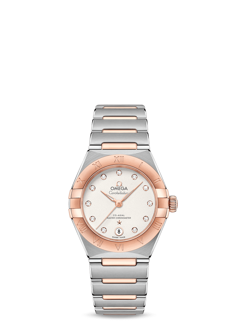Omega 131.20.29.20.52.001 : Constellation Manhattan 29 Co-Axial Master Chronometer Stainless Steel / Sedna Gold / Silver Diamond