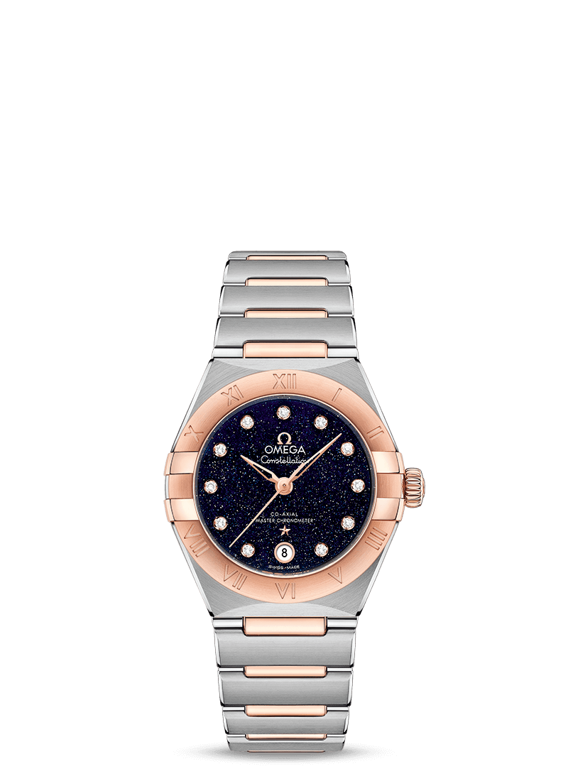 Omega 131.20.29.20.53.002 : Constellation Manhattan 29 Co-Axial Master Chronometer Stainless Steel / Sedna Gold / Aventurine