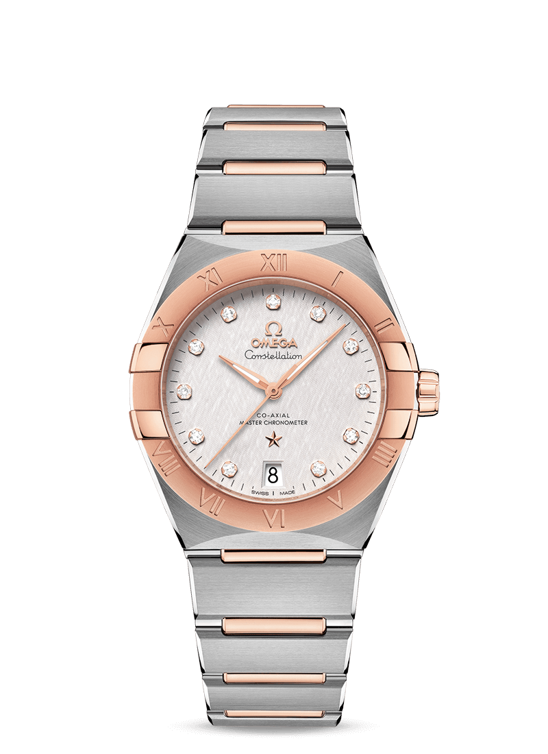 Omega 131.20.36.20.52.001 : Constellation Master Chronometer 36 Stainless Steel / Sedna / Silver - Diamond / Bracelet