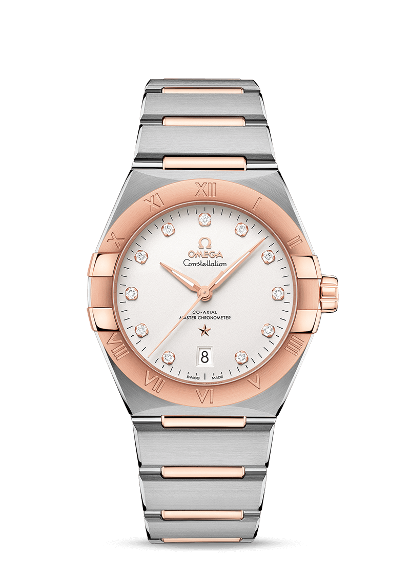 Omega 131.20.39.20.52.001 : Constellation Master Chronometer 39 Stainless Steel / Sedna / Silver-Diamond / Bracelet