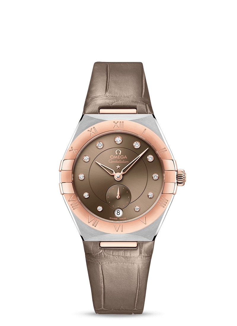 Omega 131.23.34.20.63.001 : Constellation Master Chronometer Small Seconds 34 Stainless Steel / Sedna Gold / Brown - Diamond