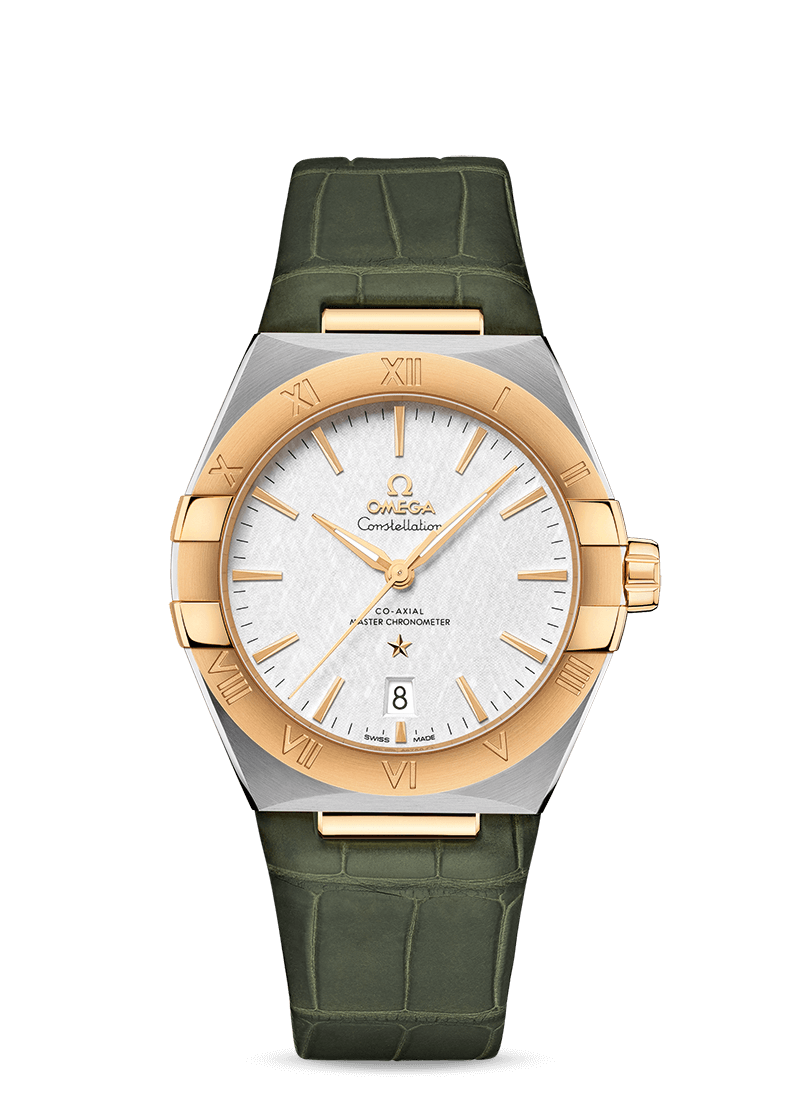 Omega 131.23.39.20.02.002 : Constellation Master Chronometer 39 Stainless Steel / Yellow Gold / Silver / Alligator