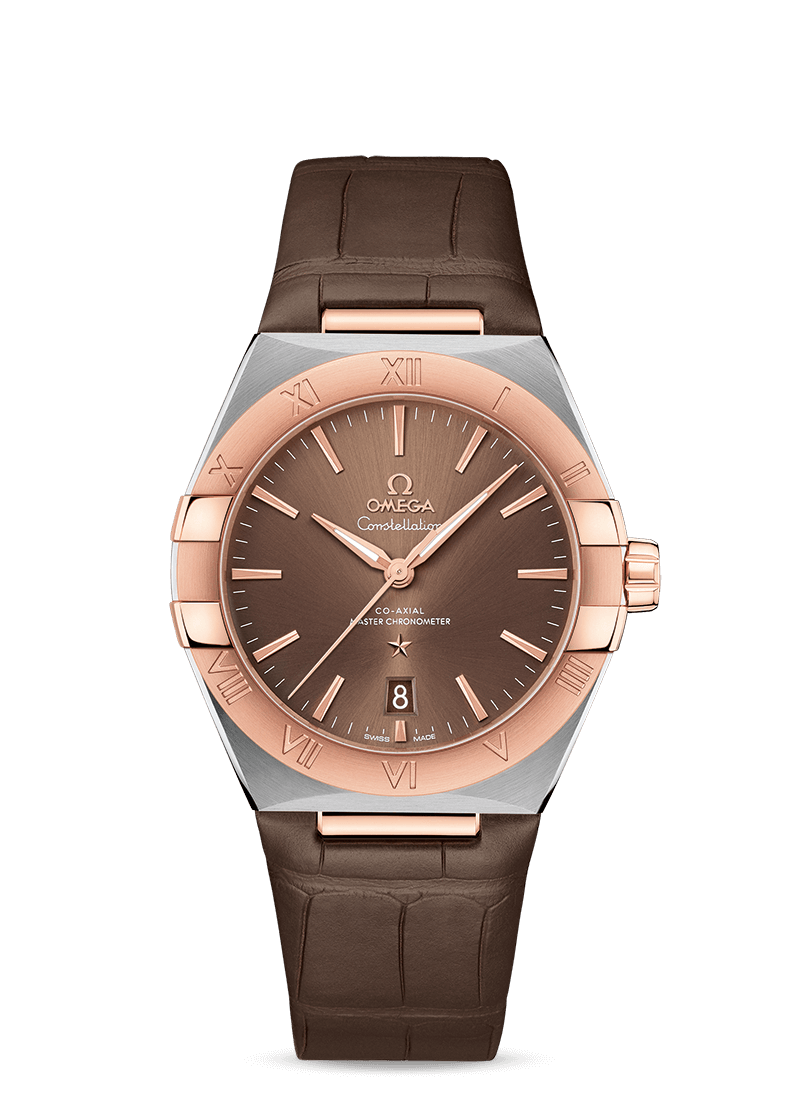 Omega 131.23.39.20.13.001 : Constellation Master Chronometer 39 Stainless Steel / Sedna / Brown / Alligator