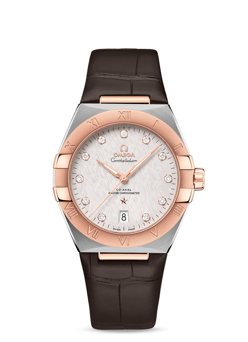 Omega 131.23.39.20.52.001 : Constellation Master Chronometer 39 Stainless Steel / Sedna / Silver-Diamond / Alligator