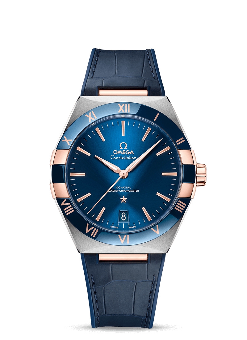 Omega 131.23.41.21.03.001 : Constellation Master Chronometer 41 Stainless Steel / Sedna Gold / Ceramic / Blue