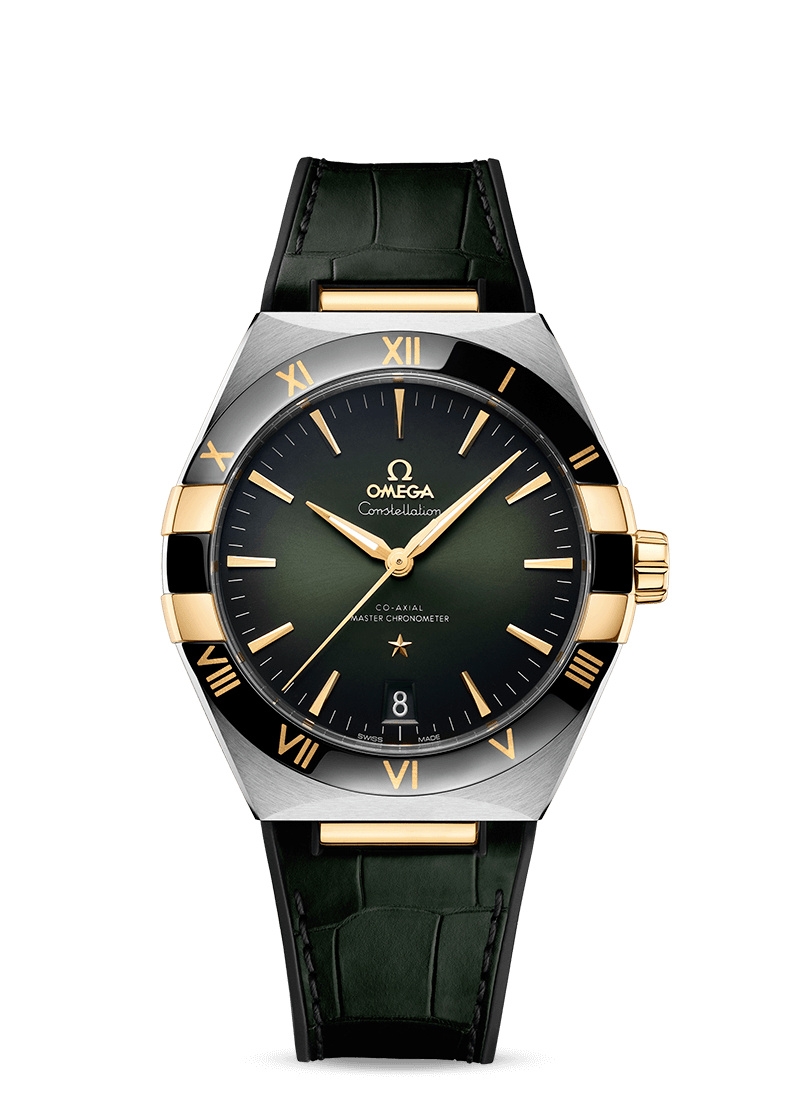 Omega 131.23.41.21.10.001 : Constellation Master Chronometer 41 Stainless Steel - Yellow Gold - Ceramic / Green