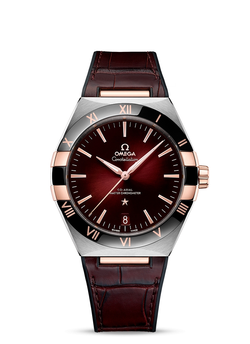 Omega 131.23.41.21.11.001 : Constellation Master Chronometer 41 Stainless Steel - Sedna Gold - Ceramic / Red
