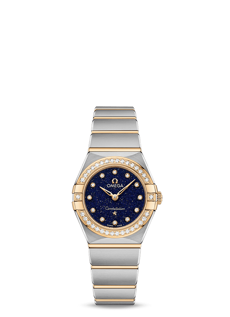 Omega 131.25.25.60.53.001 : Constellation Manhattan 25 Quartz Stainless Steel / Yellow Gold / Aventurine / Diamond