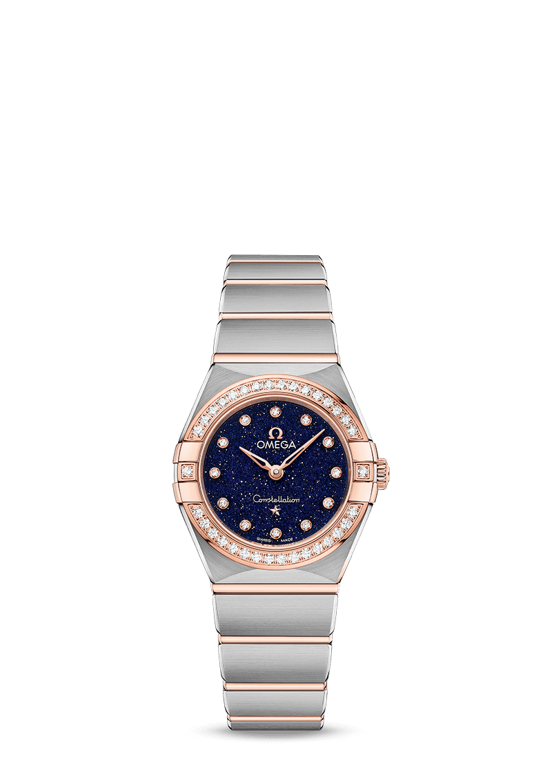 Omega 131.25.25.60.53.002 : Constellation Manhattan 25 Quartz Stainless Steel / Sedna Gold / Aventurine / Diamond