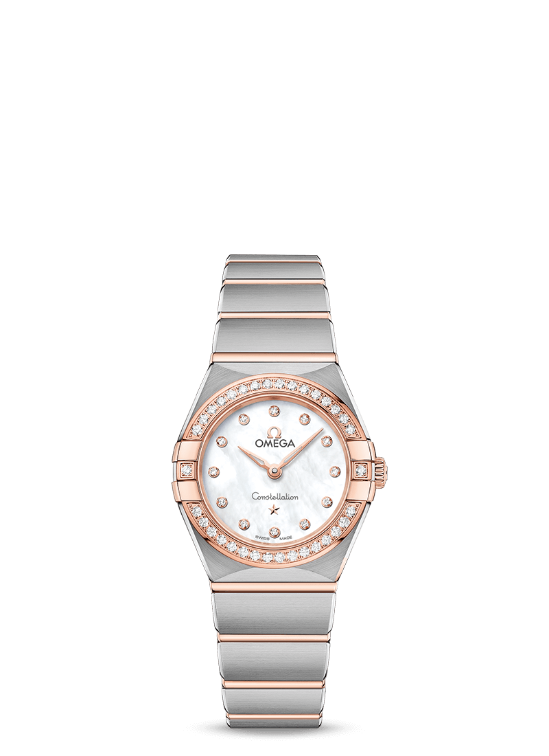 Omega 131.25.25.60.55.001 : Constellation Manhattan 25 Quartz Stainless Steel / Sedna Gold / MOP / Diamond