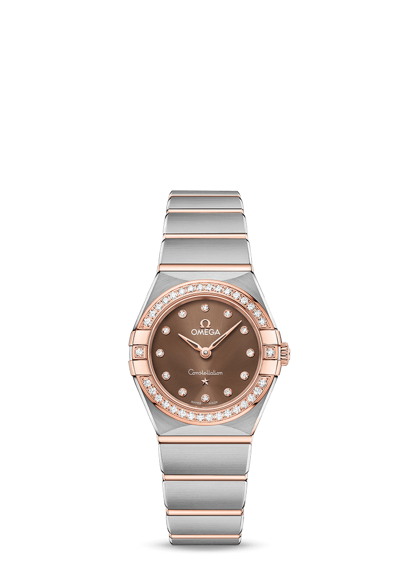 Omega 131.25.25.60.63.001 : Constellation Manhattan 25 Quartz Stainless Steel / Sedna Gold / Brown - Diamond / Diamond