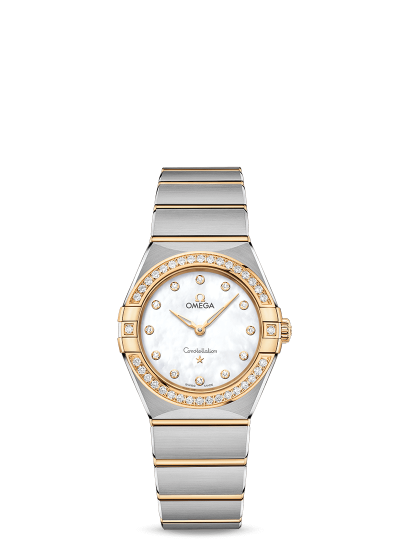 Omega 131.25.28.60.55.002 : Constellation Manhattan 28 Quartz Stainless Steel / Yellow Gold / MOP / Diamond