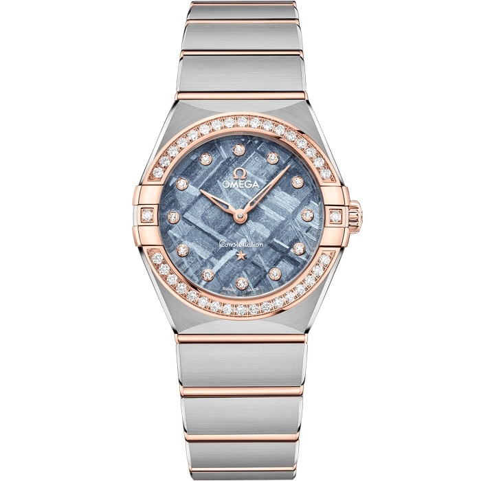 Omega 131.25.28.60.99.001 : Constellation Manhattan 28 Quartz Stainless Steel - Sedna Gold - Diamond / Ice Blue Meteorite