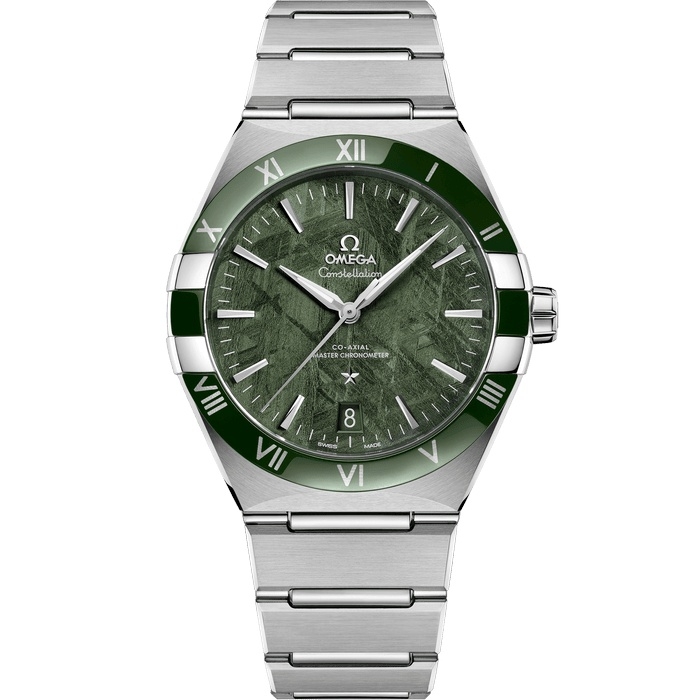 Omega 131.30.41.21.99.002 : Constellation Master Chronometer 41 Stainless Steel - Ceramic /  Green Meteorite
