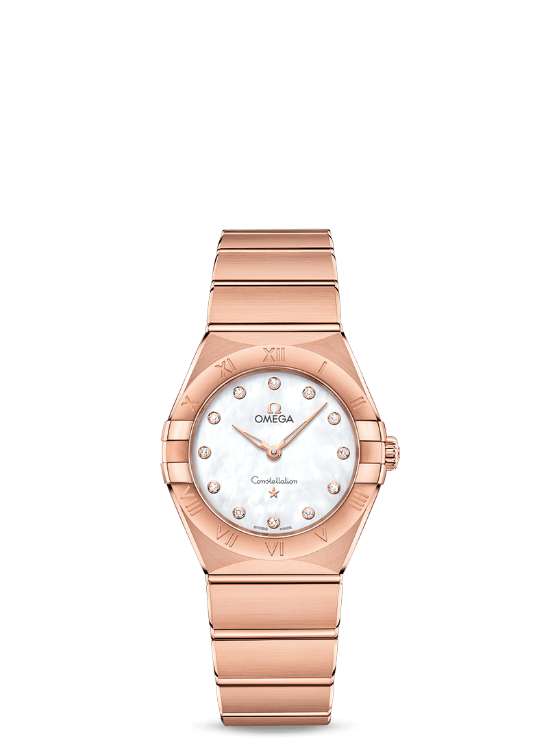 Omega 131.50.28.60.55.001 : Constellation Manhattan 28 Quartz Sedna Gold / MOP