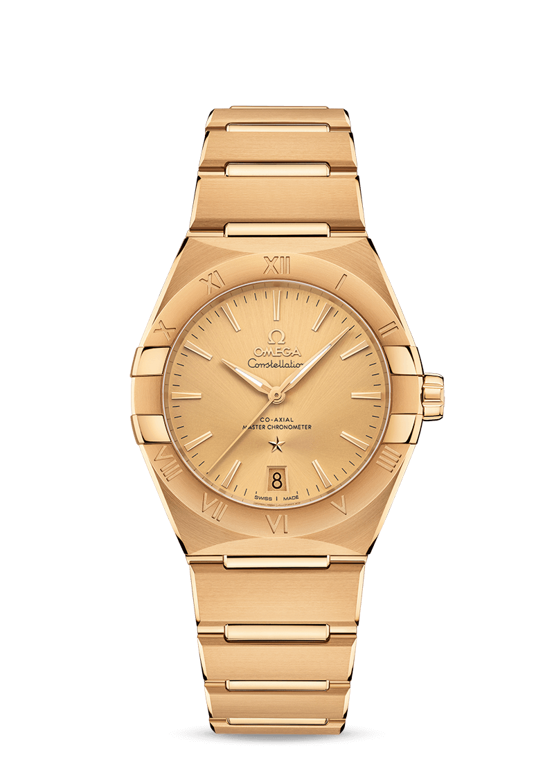 Omega 131.50.36.20.08.001 : Constellation Master Chronometer 36 Yellow Gold / Champagne / Bracelet