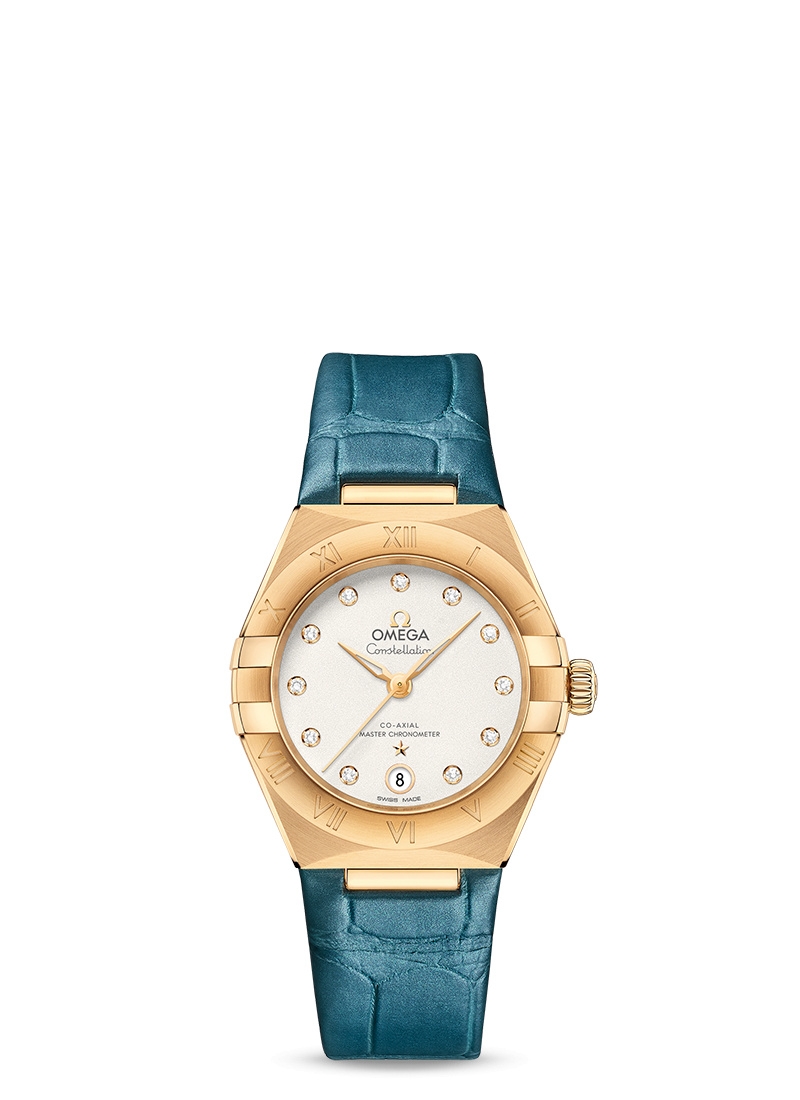 Omega 131.53.29.20.52.001 : Constellation Manhattan 29 Co-Axial Master Chronometer Yellow Gold / Silver - Diamond