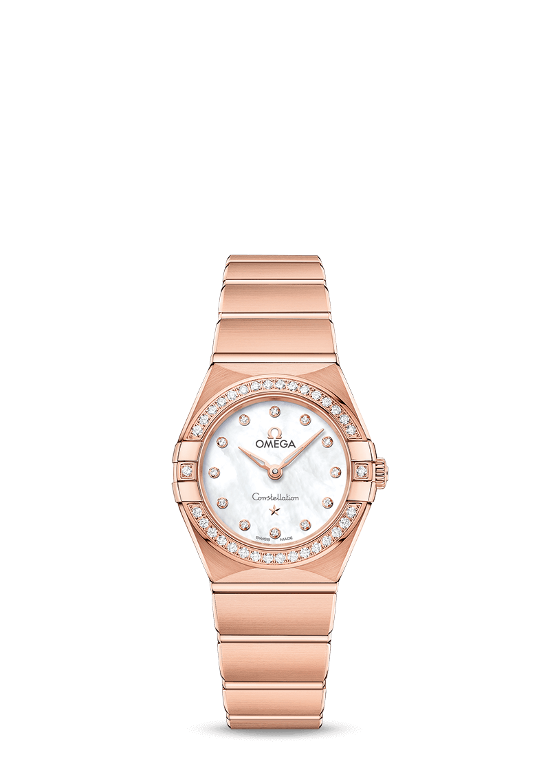 Omega 131.55.25.60.55.001 : Constellation Manhattan 25 Quartz Sedna Gold / MOP / Diamond