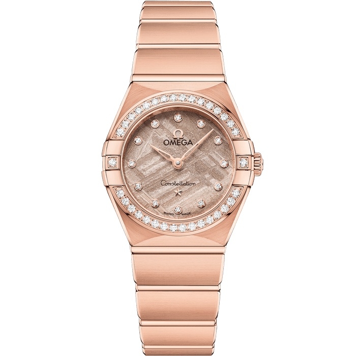 Omega 131.55.25.60.99.002 : Constellation Manhattan 28 Quartz Sedna Gold - Diamond / Rose Meteorite