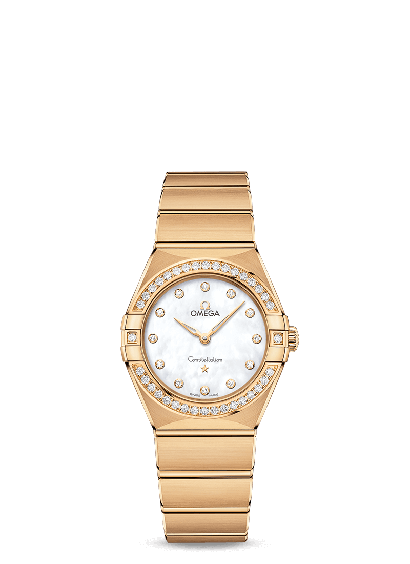 Omega 131.55.28.60.55.002 : Constellation Manhattan 28 Quartz Yellow Gold / MOP / Diamond